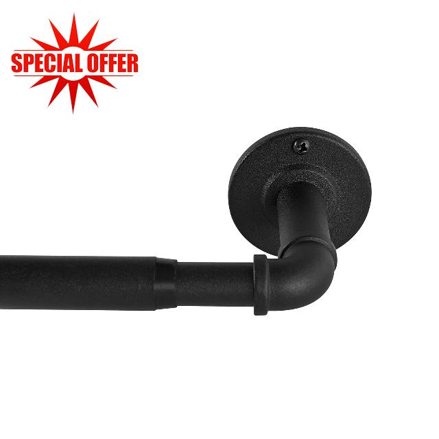 Industrial Curtain Rods for Windows 48 to 84 Inches