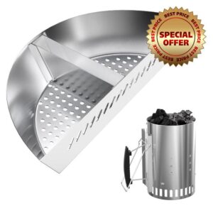 BMMXBI Grill Chimney Starter with Briquette Holder