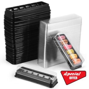 BATTIPAW Macaron Box with Clear Lids