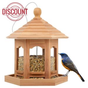 Ltwil Hexagon Shaped Gazebo Bird Feeder