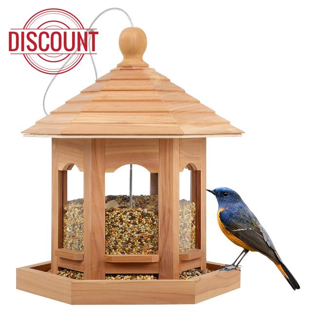 Ltwil Hexagon Shaped Gazebo Bird Feeder