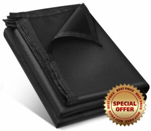 Heavy Duty Waterproof Tarp Cover - Multi-Purpose Oxford Tarpaulin with Reinforced Webbing Loops for Camping Boat Pool Roof Outdoor - Durable and Tear Resistant (5ft x 20ft)