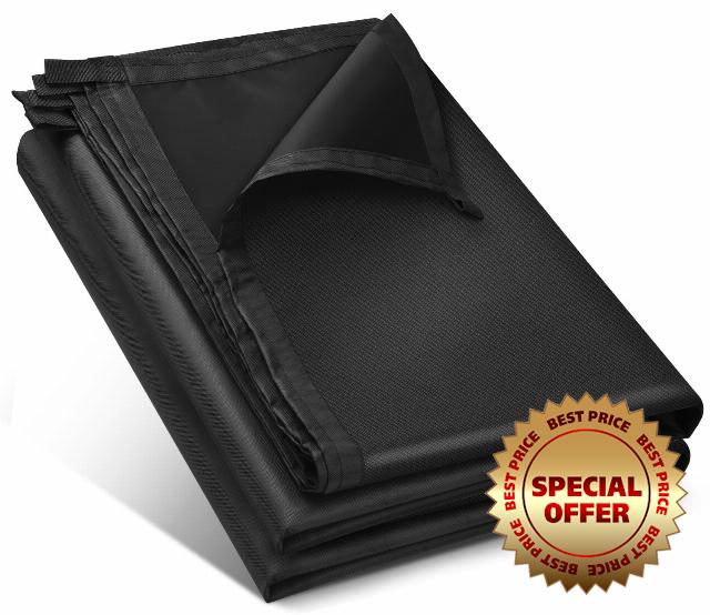 Heavy Duty Waterproof Tarp Cover - Multi-Purpose Oxford Tarpaulin with Reinforced Webbing Loops for Camping Boat Pool Roof Outdoor - Durable and Tear Resistant (5ft x 20ft)