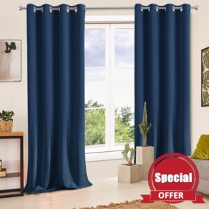 HANGEENGS Waterproof Indoor/Outdoor Curtains For Patio Thermal Insulated Sun Blocking Grommet Blackout Outside Curtain For Bedroom