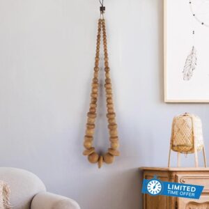 Rustic Wood Chain Link for Farmhouse Table Decor Boho Home Decor