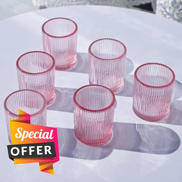 VOHO Pink Candle Holder Set of 12