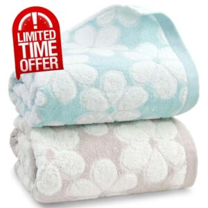 Decorative Bath Towels for Bathroom Floral Jacquard
