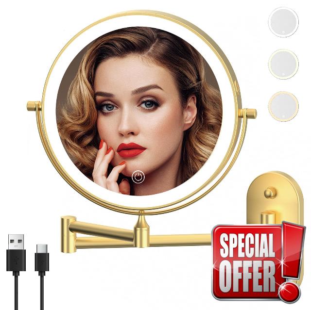 MIROAMZ wallmounted Mirror (Gold)