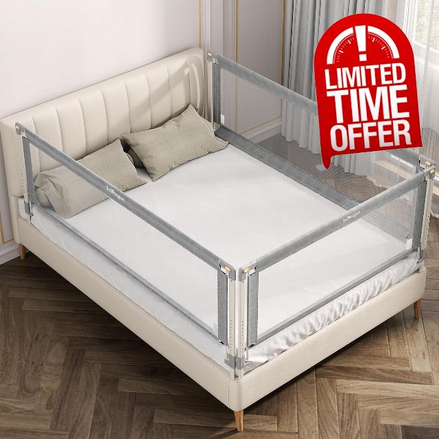 Ixdregan Bed Rail for Toddlers - 2023 SafePlus Toddler Bed Rail with Adjustable Height
