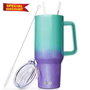 MaxBase 40 oz Tumbler with Handle and Straw Lid