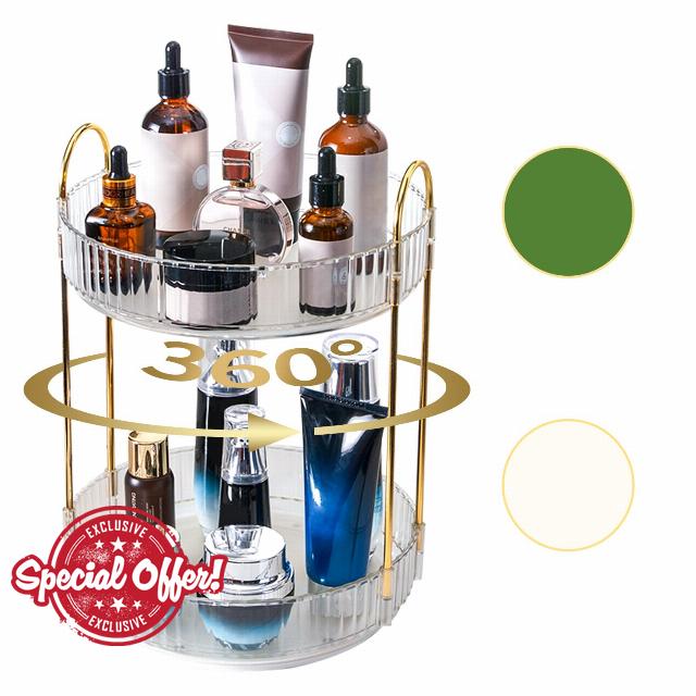 360° Rotating Makeup Organizer for Vanity