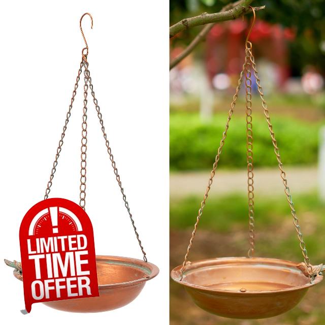 MNRYLKB Metal Hanging Bird Baths for Outdoors