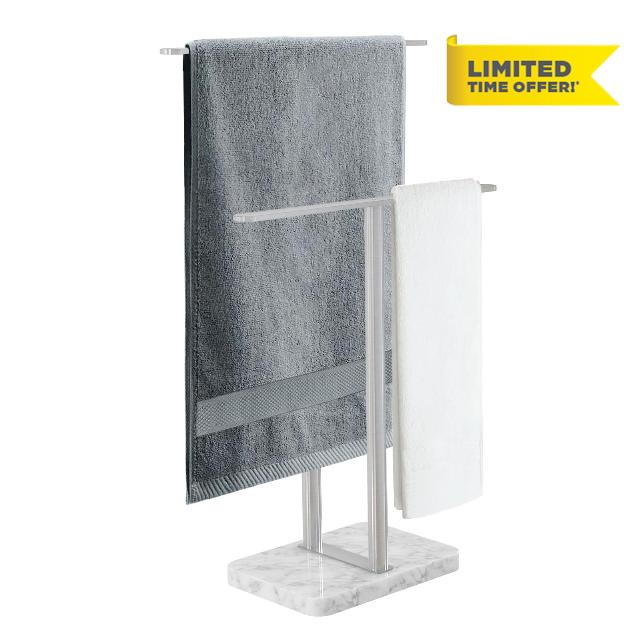 2-Tier Hand Towel Holder Stand with Marble Base