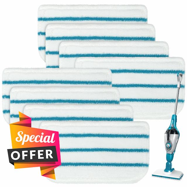 GFRED Mop Pads Replacement Compatible with Black+Decker Steam Mop SM1600