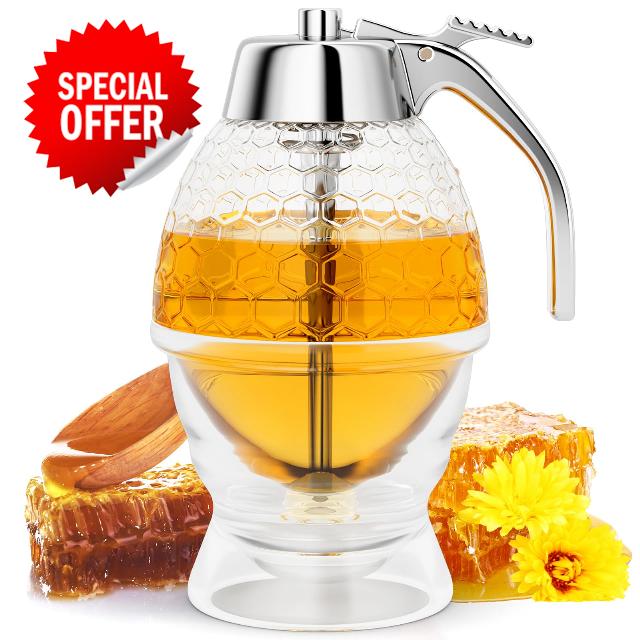 Motorenbau Honey Dispenser No Drip Glass