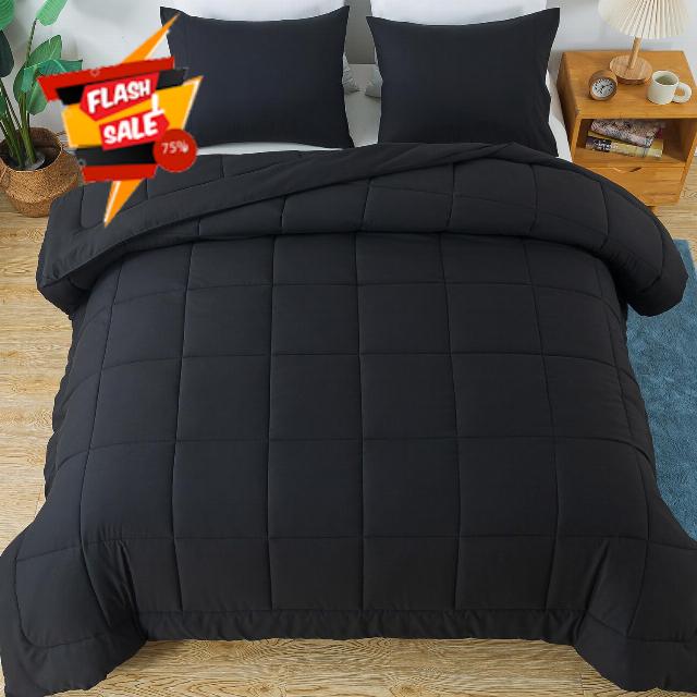 HOXXME Queen Size Comforter Set Black