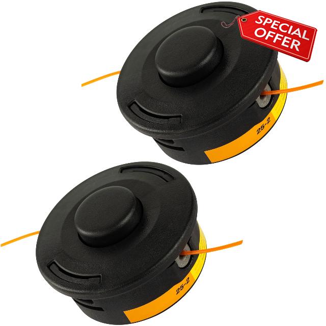 BlueStars 2-Pack Super Durable 25-2 Trimmer Head Exact Fit for Stihl FS80 FS90 FS100 FS110 FS130 FS55 FS56 FS81 FS85 FS86 FS200 FS250 Trimmer Weedeater Replace 4002 710 2191