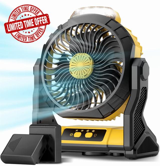 Geek Aire Portable Camping Fan with Lights