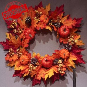 Fall Wreath Front Door Wreaths - 20" Autumn Wreaths for Front Door
