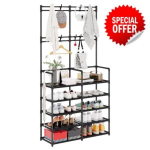 UDEAR 5-Tier Coat and Shoe Rack