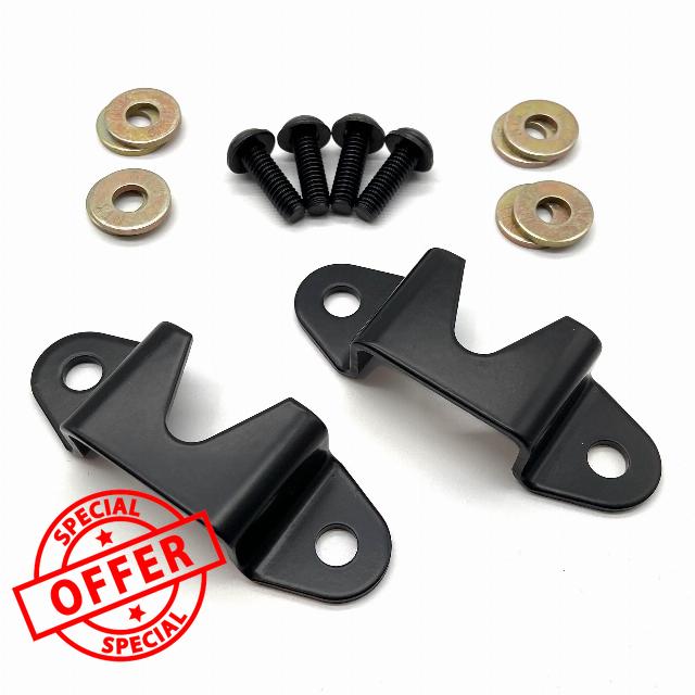 Region Offroad Rear Seat Fender Side Mounting Brackets Compatible with Jeep Wrangler YJ 87-95 CJ 76-86