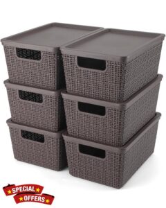 Plastic Storage Baskets Kitchen Organizers and Storage&nbsp;Containers Organizer Bins Small Baskets for Shelves Drawers Desktop Closet Playroom Classroom Office