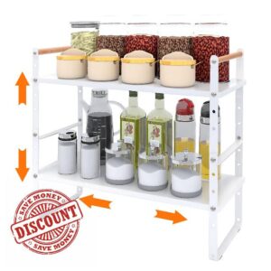 RUILALIFE Expandable Kitchen Cabinet Shelf Organizer