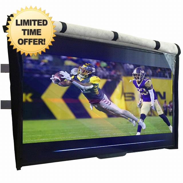 Outdoor TV Cover 86-90 inch - WITH FRONT FLAP - Weatherproof