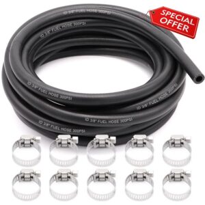 Jeemiter 3/8" Fuel Line Hose NBR Rubber 25FT 300PSI for Small Engines