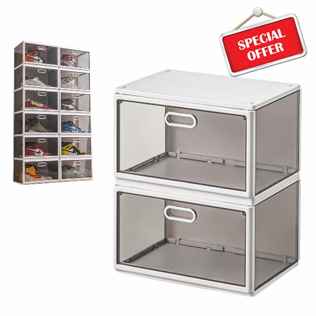 Premium Clear Stackable Shoe Storage Box