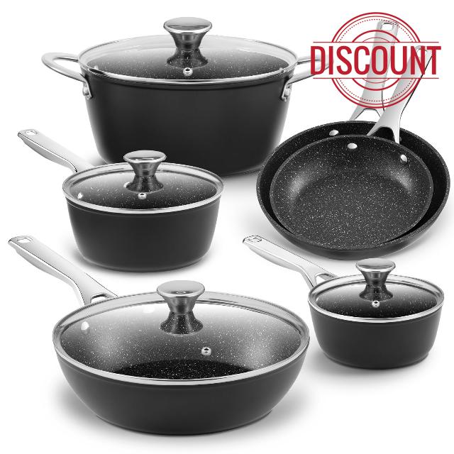 Induction Cookware Pots and Pans Set 10 Piece
