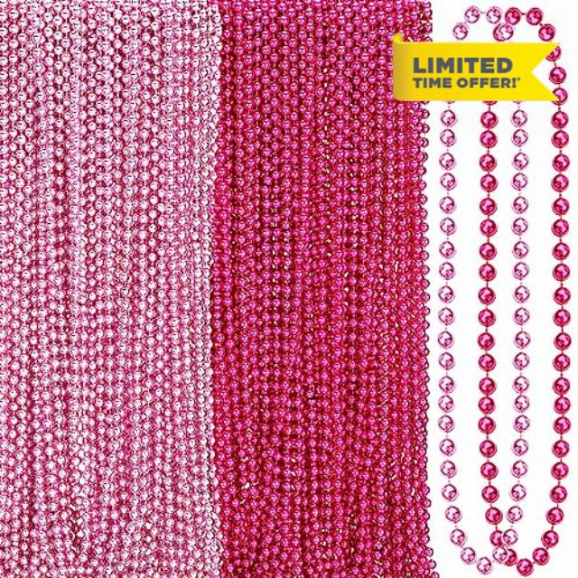 Bucherry 200 Pcs Breast Cancer Awareness Necklace Bulk