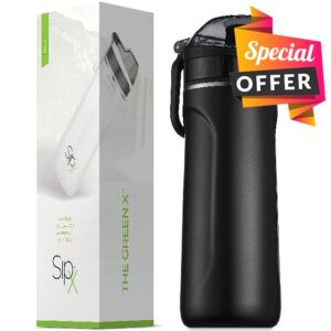 SipX&trade; Triple-Insulated Stainless Steel Water Bottle - 18oz. With Straw Lid