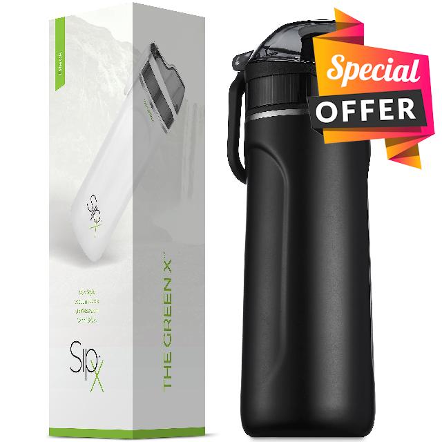 SipX™ Triple-Insulated Stainless Steel Water Bottle - 18oz. With Straw Lid