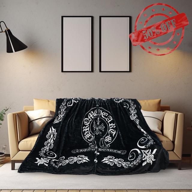 Luxury Personalized Flannel Fleece Throw Blanket with Iris Cross Pattern. Ideal for Your Plush Bed