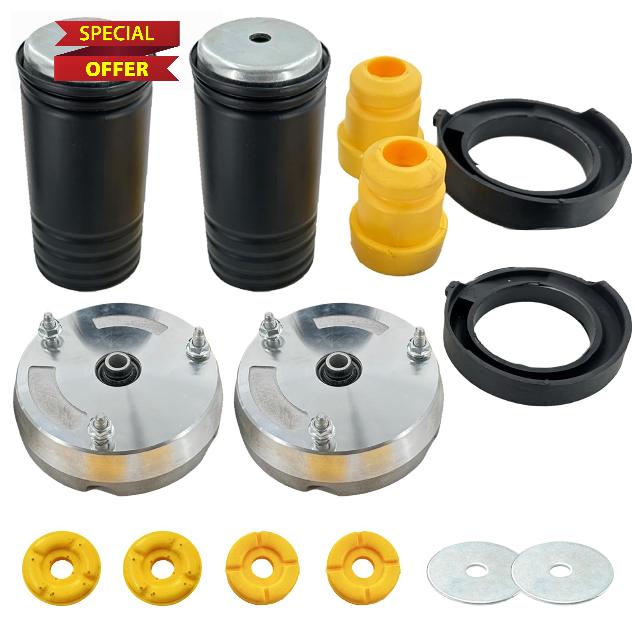 Kalmaegee 14PCS Front Strut Shock Mount Upper Lower Support and Bump Stops Kits Replacement Compatible with BMW X5 E70 X6 E71