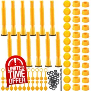 BBTO 12 Kit Gas Can Spout Replacement with Screw Collar Caps