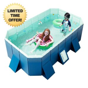 Foldable Non-Inflatable Kids' and Adults' Outdoor Swimming Pool - Hard Plastic Shell