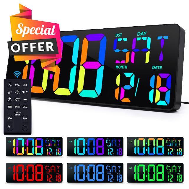 TXL Digital Wall Clock Large Display