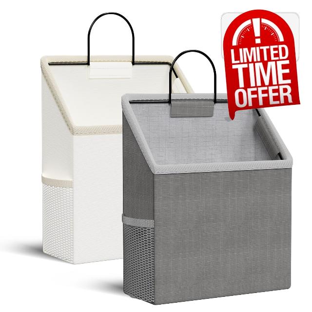 Wall Hanging Organizer Bag With Sticky hooks