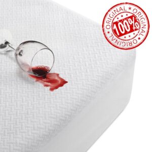 Waterproof Queen Mattress Protector Queen Size Bed Bamboo Mattress Cover Cooling Mattress Pad Breathable 3D Air Fabric Soft Noiseless Washable