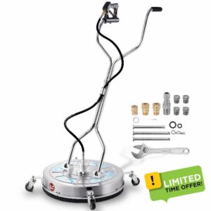 Tool Daily 24" Pressure Washer Surface Cleaner Attachment with Dual Handles