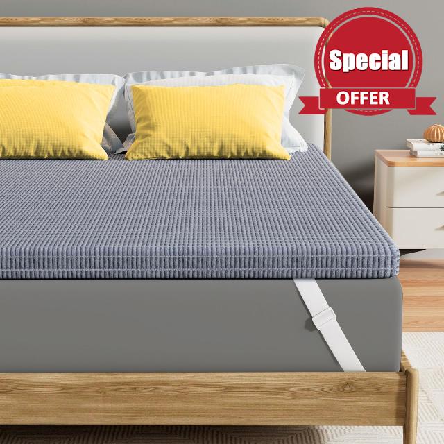 UniPon 3 Inch Firm Memory Foam Mattress Topper Queen