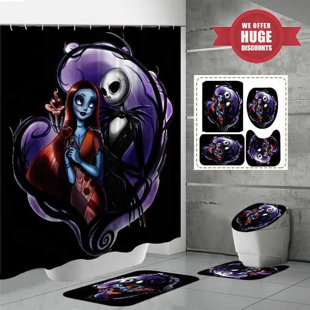 Nightmare Before Christmas Shower Curtains for Bathroom Sets