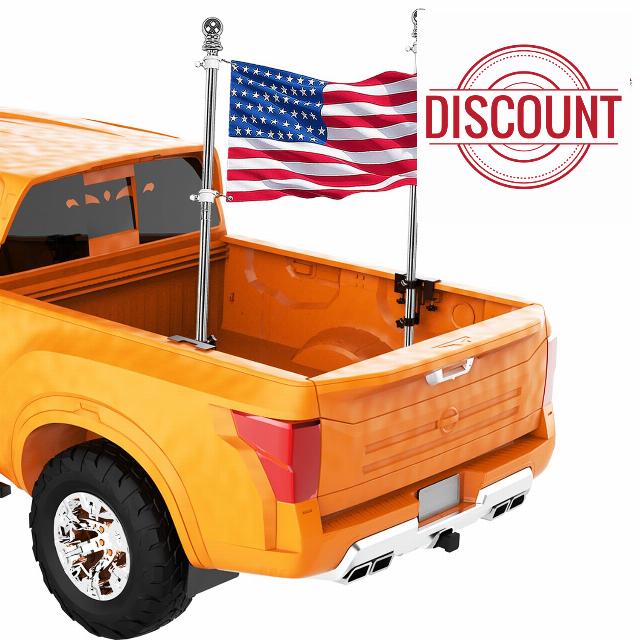 Universal Pick-up Truck Flagpole Mount in Bed