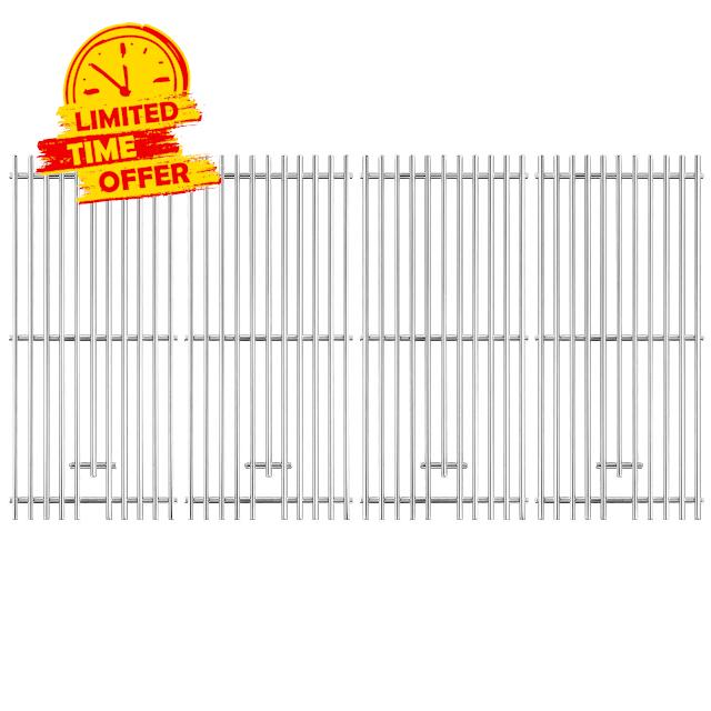 Charbrofire 740-0781 Grill Grates Replacement Parts for Kitchenaid 720-0856V 720-0856 750-0781 730-0856 730-0856V Sam's Club NXG13000399A0 Kitchen Aid Stainless Steel Cooking Grates 4 Pieces