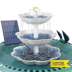 AISITIN Solar Bird Bath Fountain with 3 Tiered Bird Bath