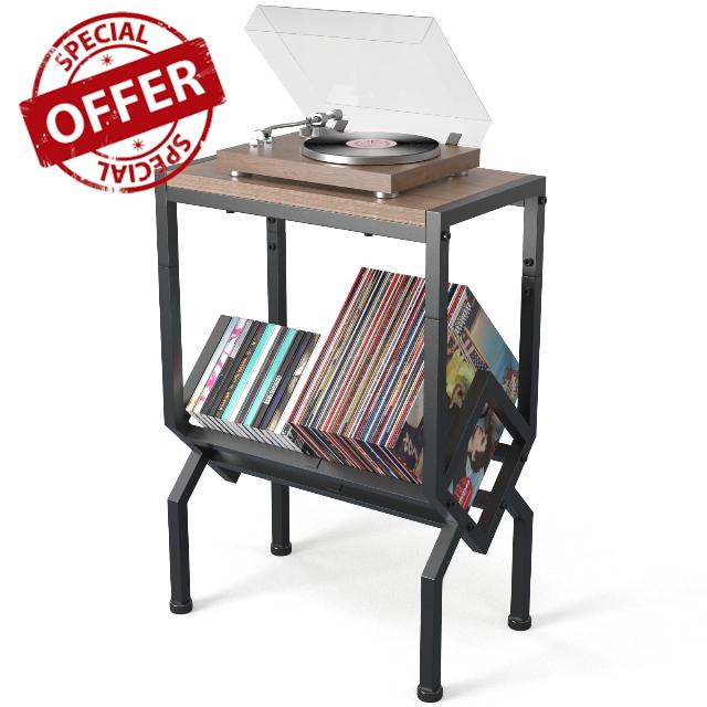DYTREND Vinyl Record Storage Black Metal (Record Player Stand)