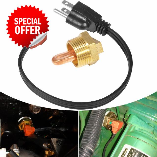 Engine Block Coolant Heater Kit for John Deere 1025R 110 2210 2305 4210 445 X495 XUV Gator 850D 855D 855M 865E AR87167