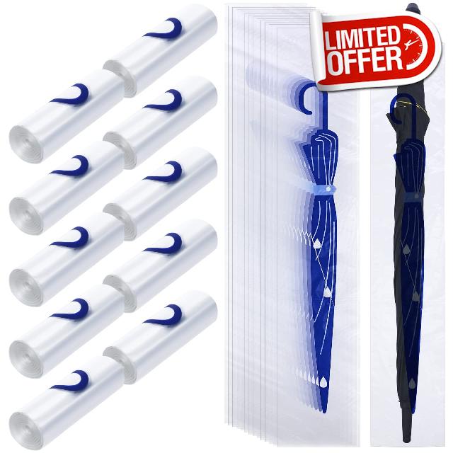 Sanwuta 1000 Pcs Clear Wet Umbrella Rain Holder Bags
